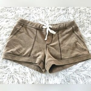 EUC 2014 Converse One Star Shorts Drawstring Waist Womens S Khaki Green Comfy